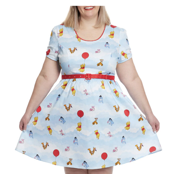 New Loungefly Winnie The Pooh Up In The Clouds Laci Dress Size 3XL - Picture 1 of 9